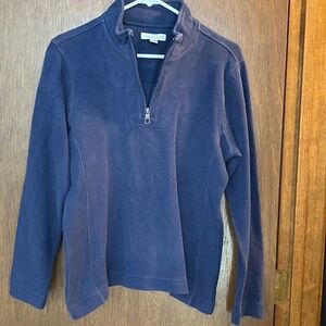 Coldwater Creek Navy Quarter-Zip Sweater